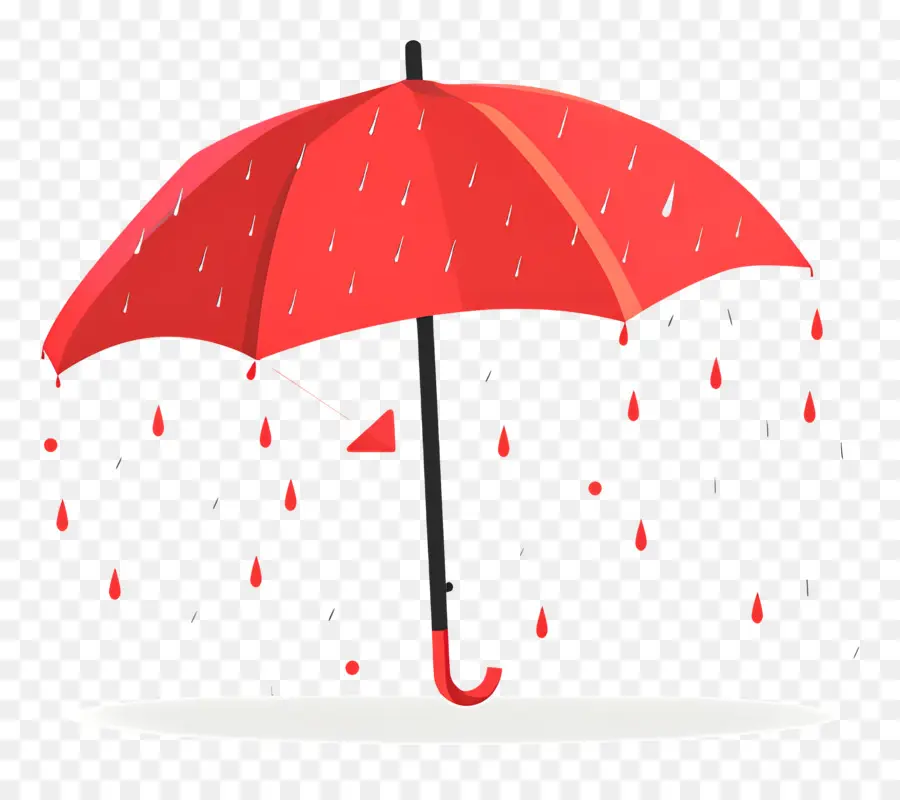 Guarda Chuva Vermelho，Coração PNG