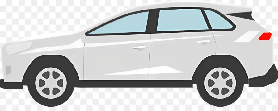 Cartoon Carro，Carro Branco PNG