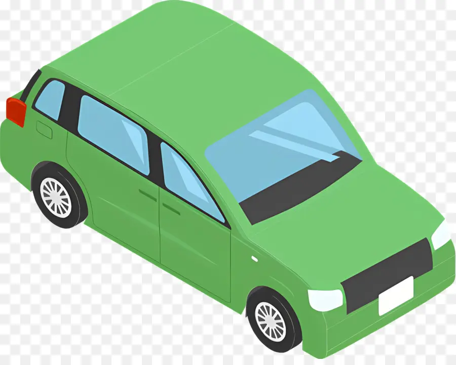 Cartoon Carro，Carro Verde PNG