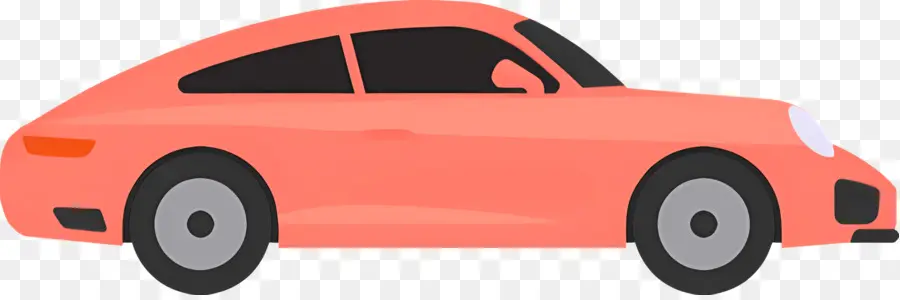 Cartoon Carro，Laranja Carro PNG