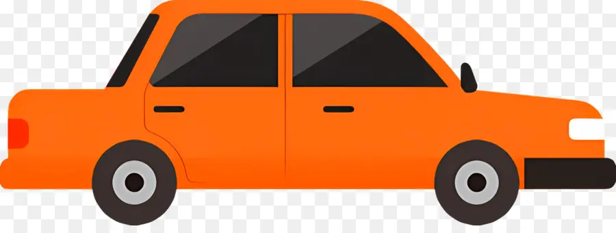 Cartoon Carro，Laranja Carro PNG