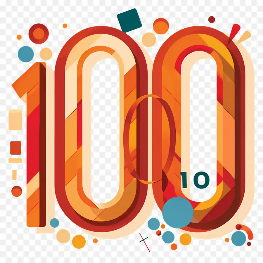 Número 100，Desenho Geométrico PNG