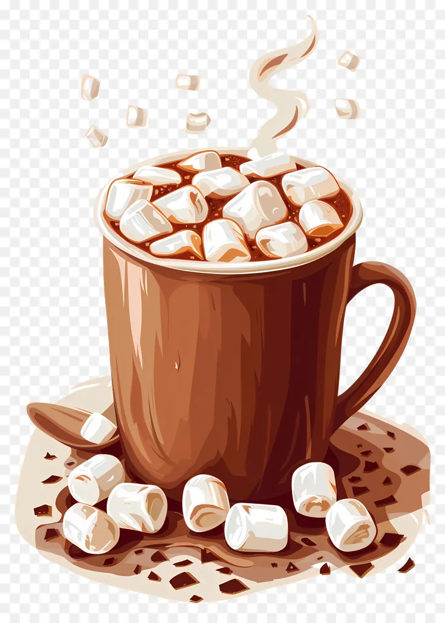 Chocolate Quente，Marshmallows PNG