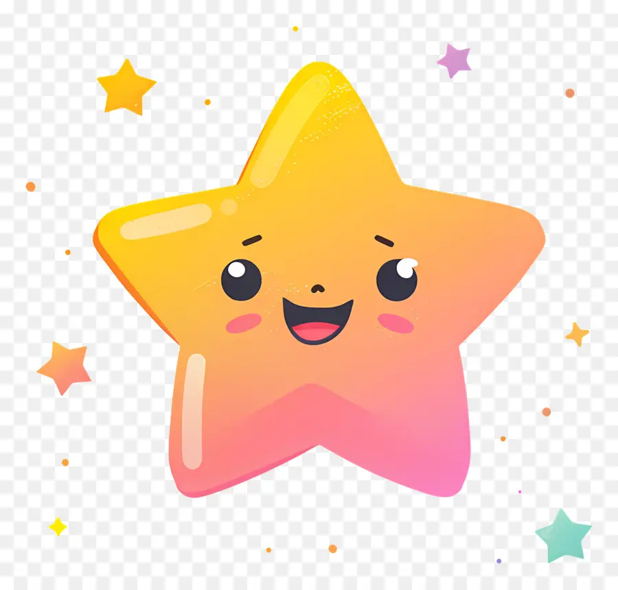 Estrela Fofa，Sorrindo Estrelas PNG