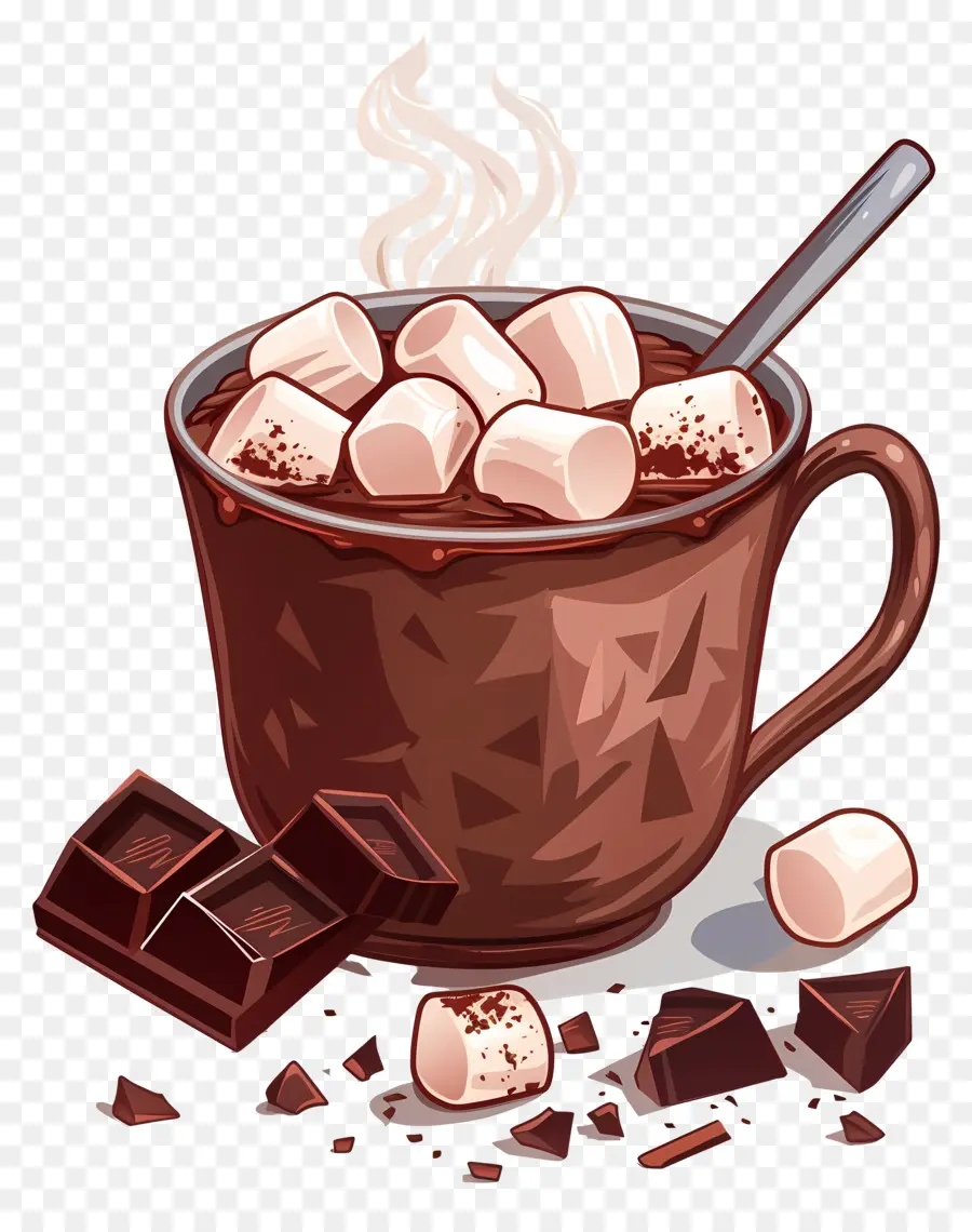 Chocolate Quente，Marshmallows PNG