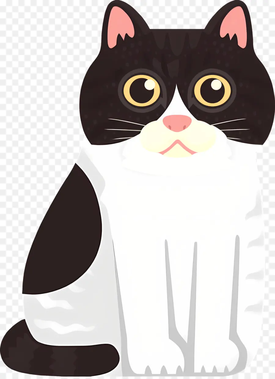 Gato Dos Desenhos Animados，Gato Preto E Branco PNG