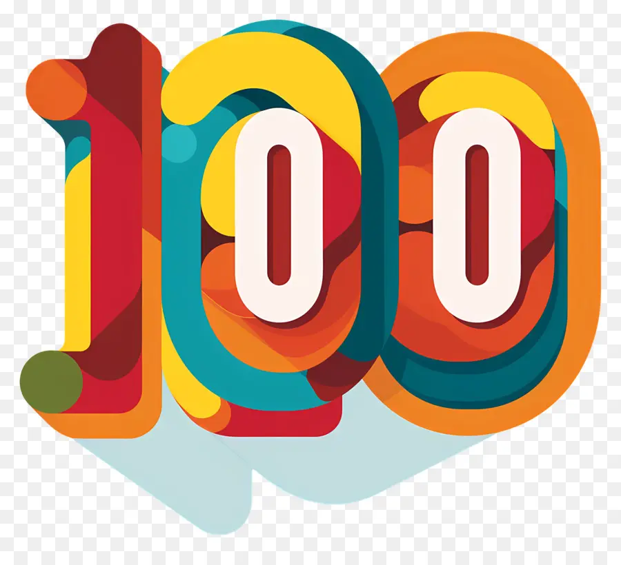 Número 100，Projeto 3d PNG