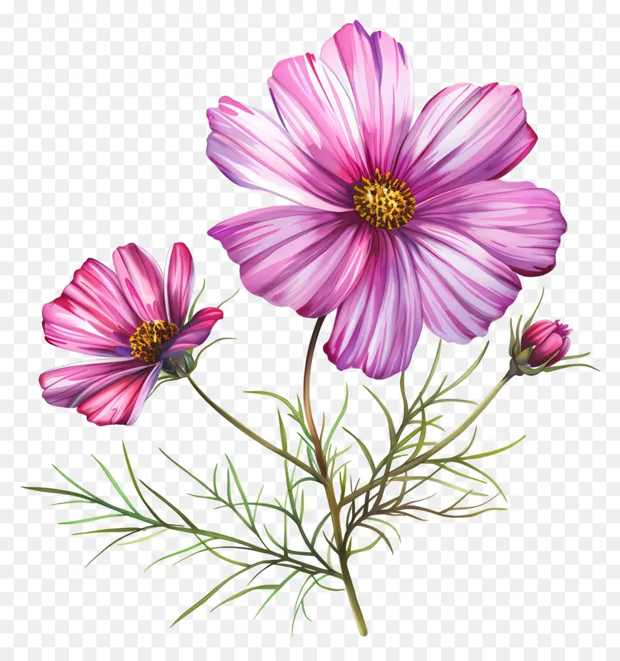 Cosmos Flor，Flor Rosa PNG