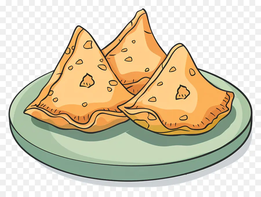 Samosas，Alimentos Em Forma De Triângulo PNG