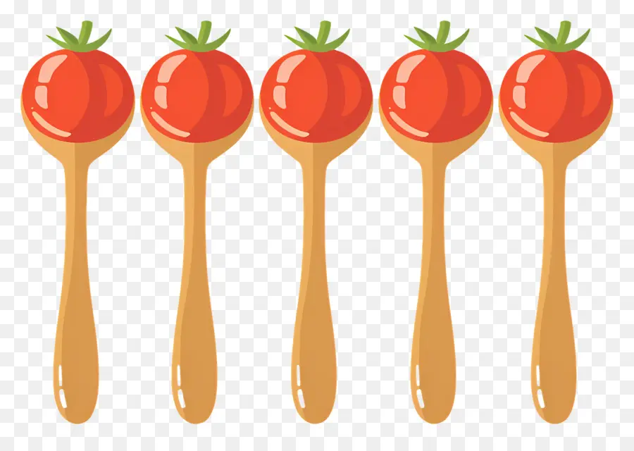 Molho De Tomate，Colheres De Madeira PNG