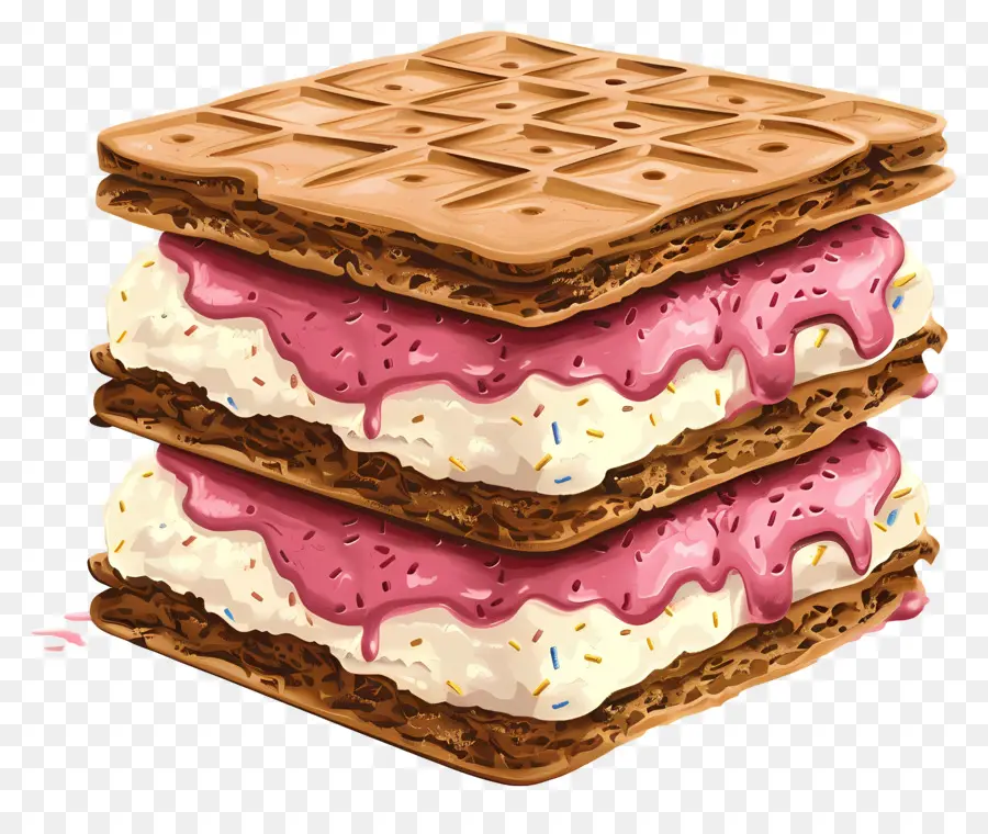 Ice Cream Sandwich，Waffle Sanduíche PNG