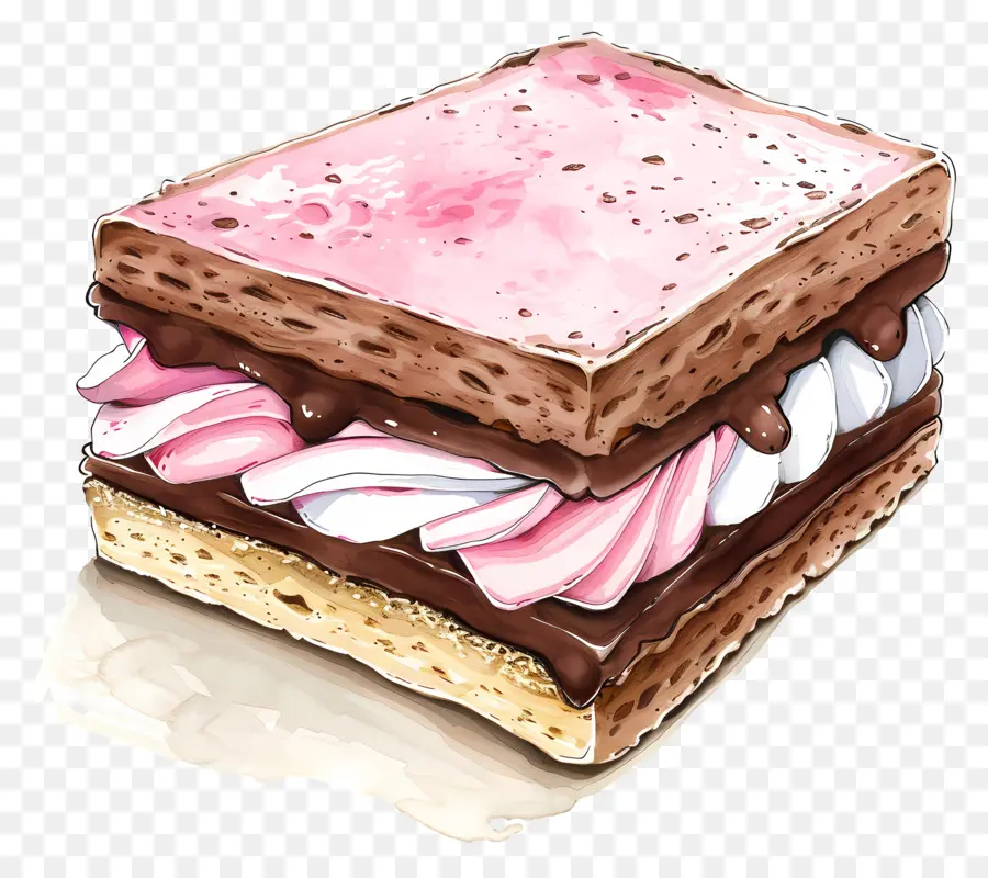 Ice Cream Sandwich，Bolo De Chocolate PNG