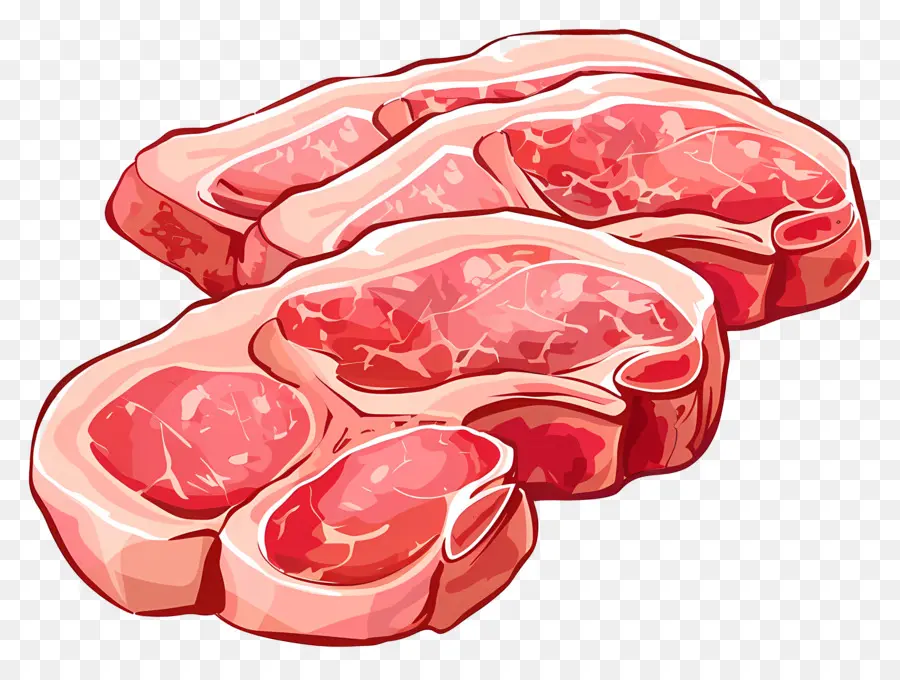 Costeletas De Porco，Carne Crua PNG