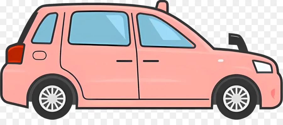 Cartoon Carro，Carro De Rosa PNG