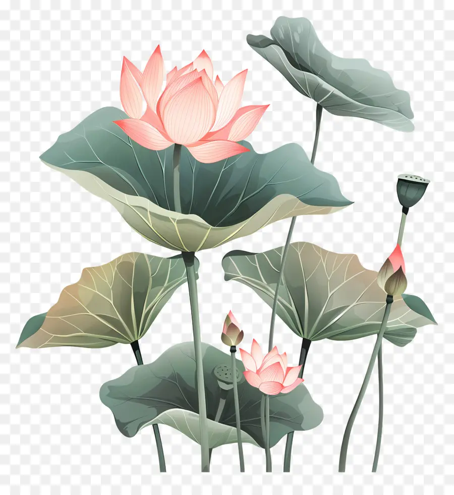 Flores De Lótus，Flor De Lótus PNG