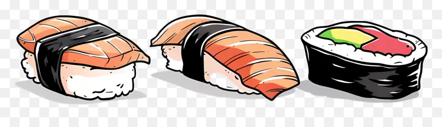 Sushi，Rolos De Sushi PNG