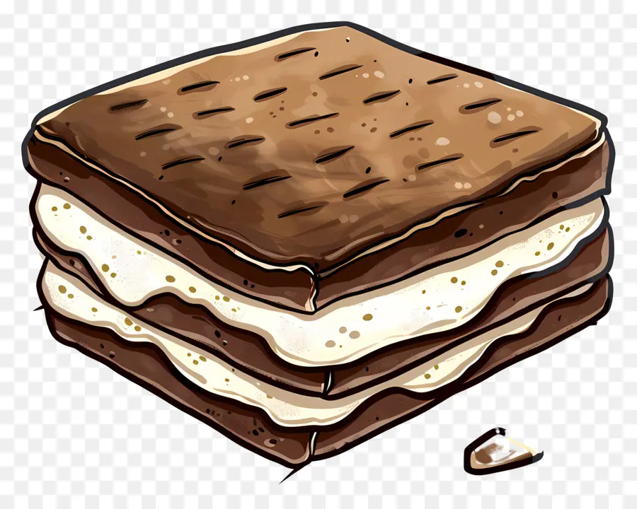 Ice Cream Sandwich，Chocolate, Sanduíche De Cookies PNG