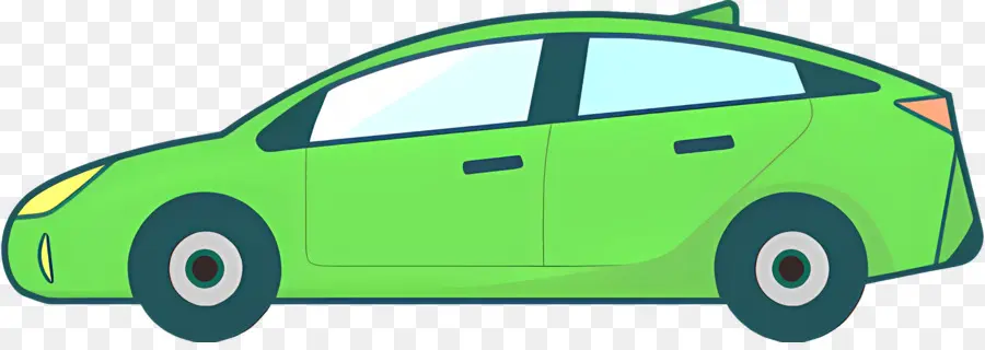 Cartoon Carro，Carro Verde PNG