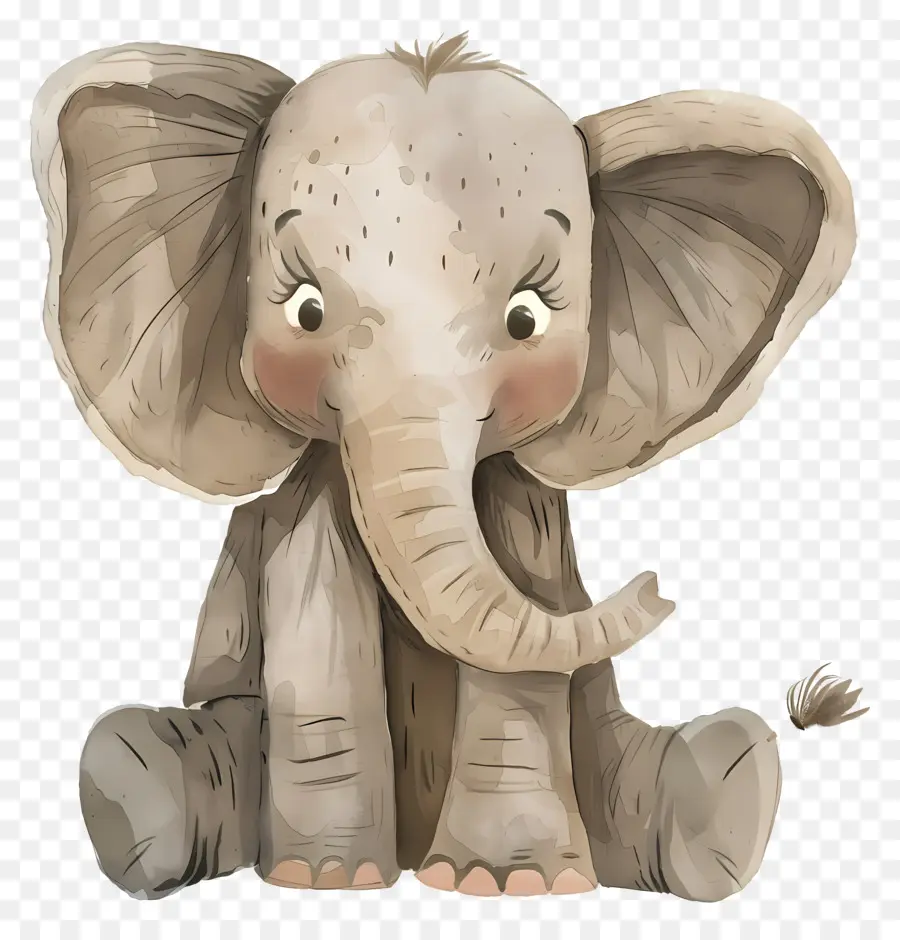 Elefante，Aquarela PNG