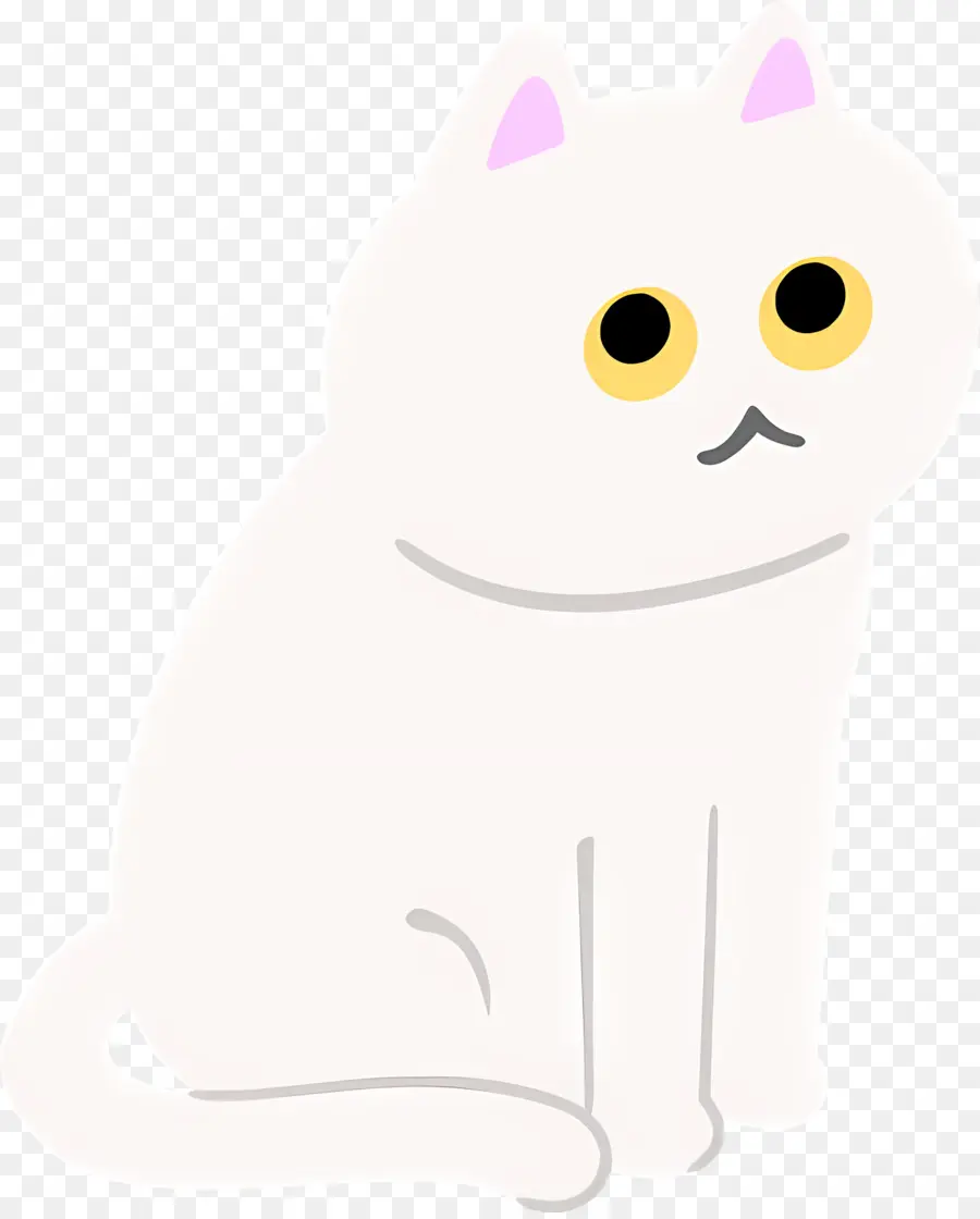 Gato Dos Desenhos Animados，Gato Branco PNG