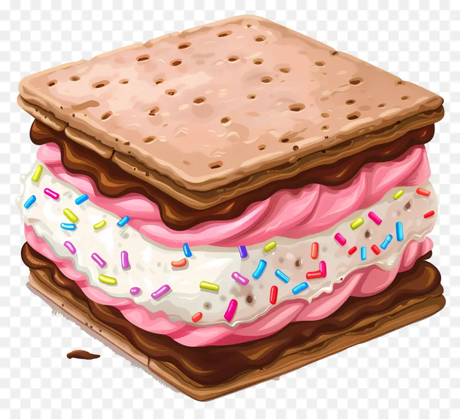 Ice Cream Sandwich，Sanduíche De Marshmallow PNG