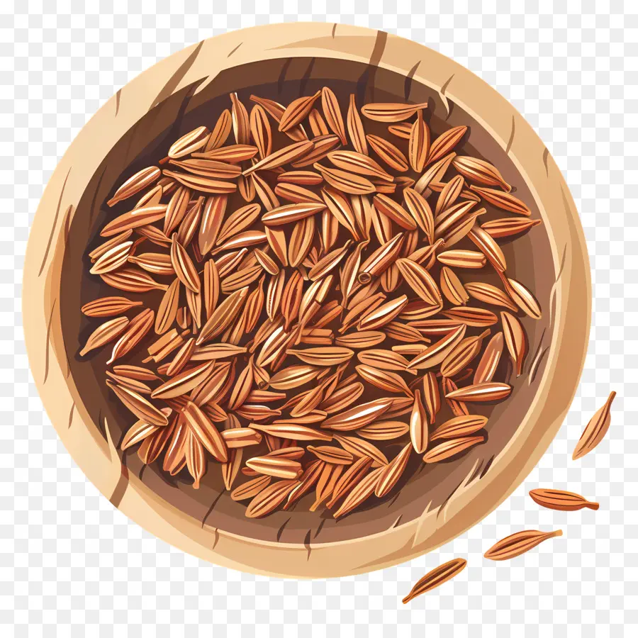 Sementes De Cominho，Arroz Integral PNG