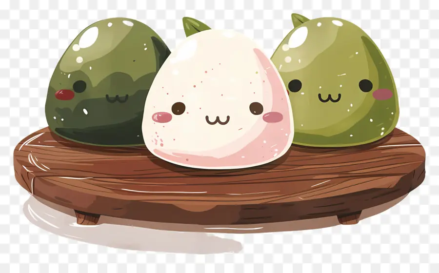 Mochi，Maçãs Verdes PNG