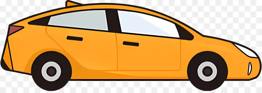 Cartoon Carro，Carro Amarelo PNG