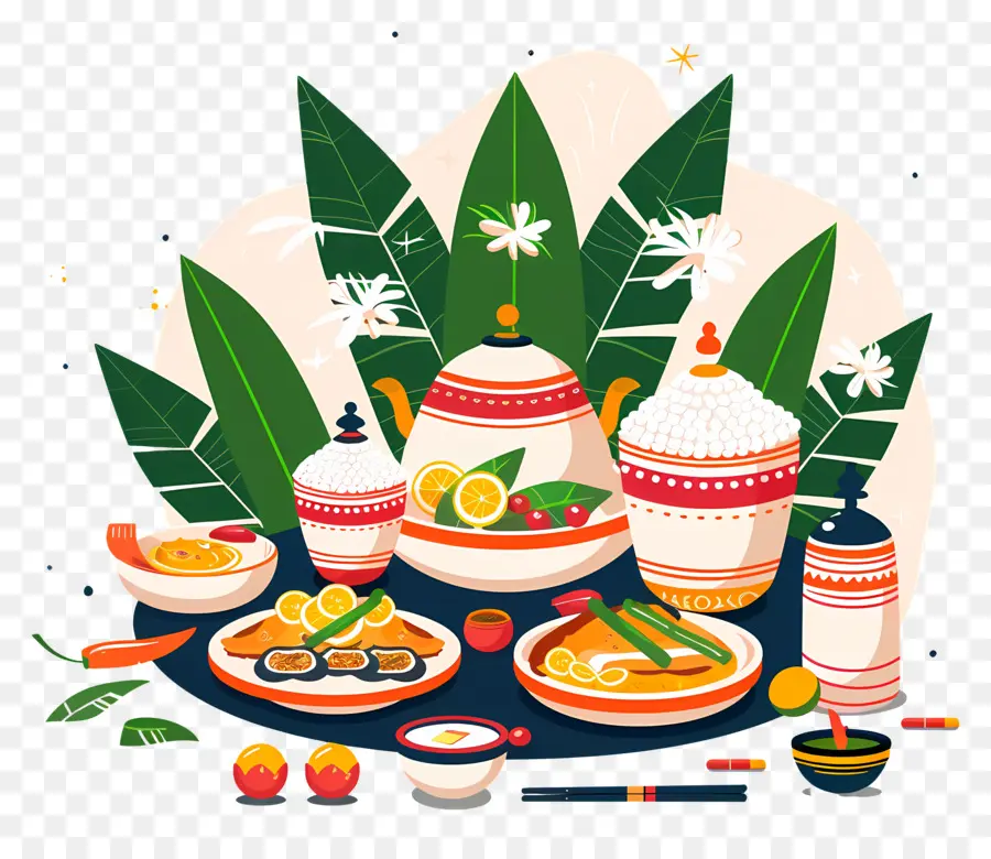 Onam Feast，Cozinha Asiática PNG