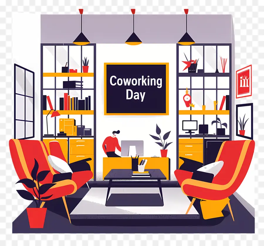 Dia Internacional Do Coworking，Sala De Estar PNG