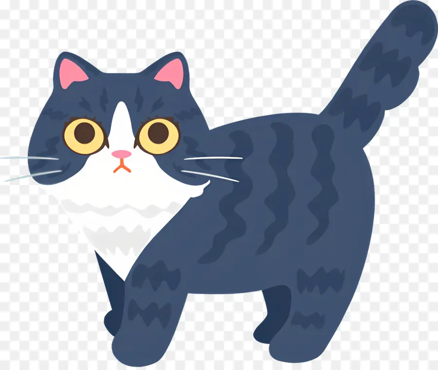 Gato Dos Desenhos Animados，Gato Preto E Branco PNG