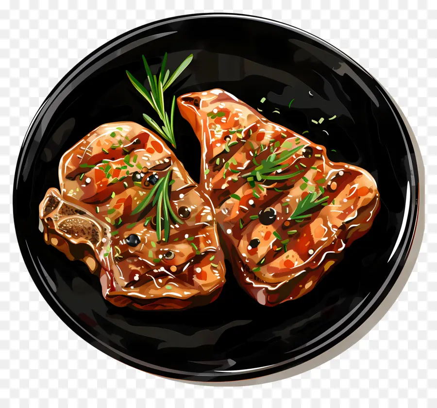 Costeletas De Porco，Um Bife PNG