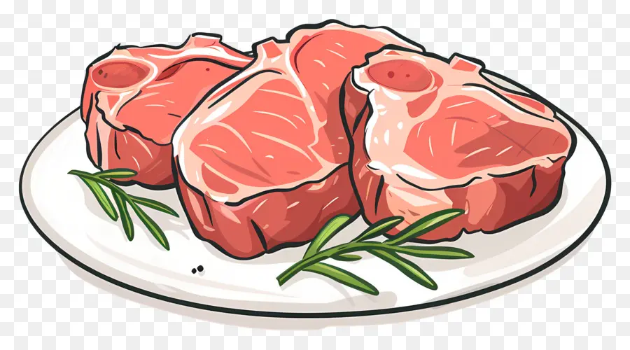 Costeletas De Porco，A Carne Crua PNG