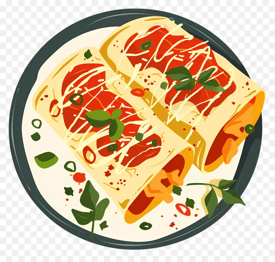 Enchiladas，Crepes Recheados PNG