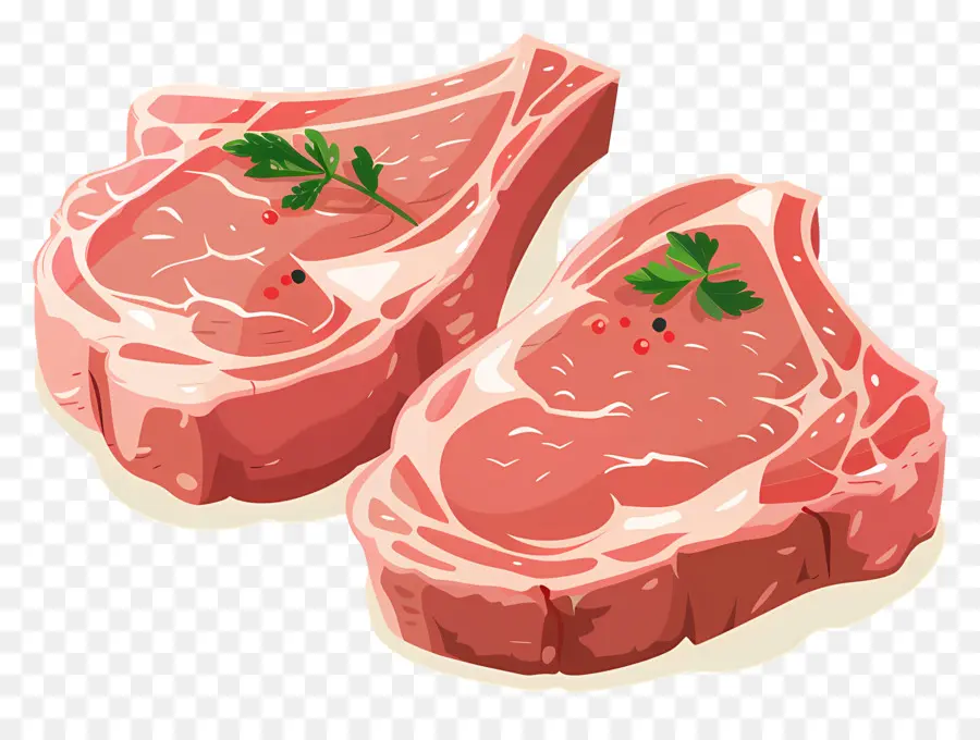 Costeletas De Porco，Um Bife PNG