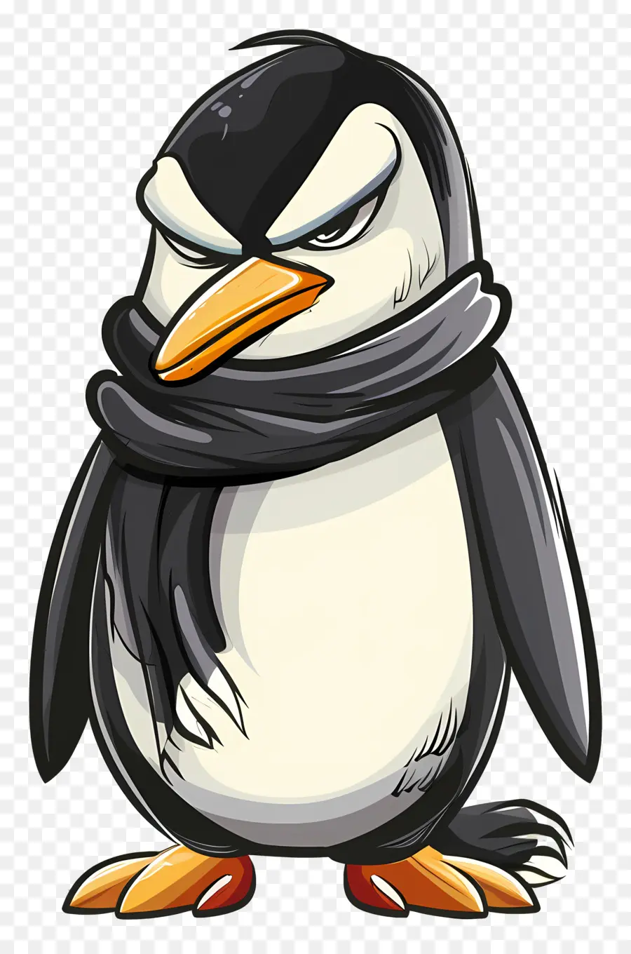 Cartoon Penguin，Pinguim Com LenÇo PNG