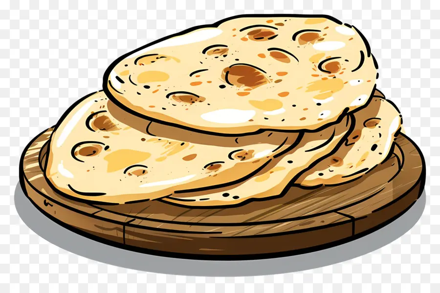 Pão Naan，A Culinária Indiana PNG