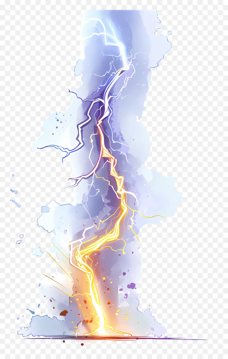 Lightning Bolt，Azul E Roxo PNG