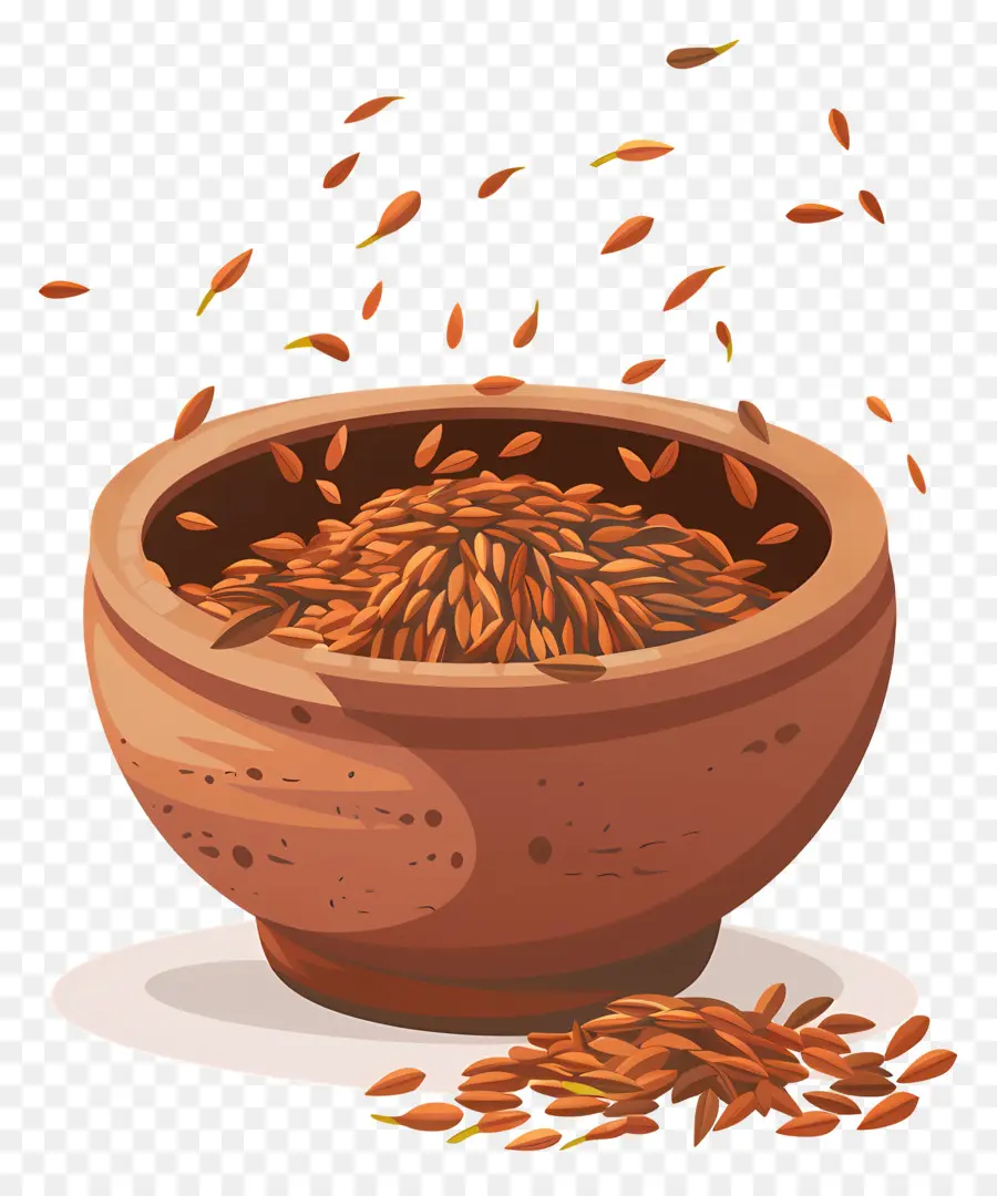 Sementes De Cominho，Arroz Vermelho PNG