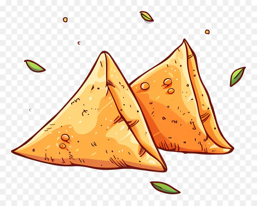 Samosas，Triângulo Alimentos PNG