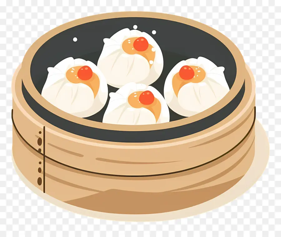 Dim Sum，Bolinhos Cozidos No Vapor PNG