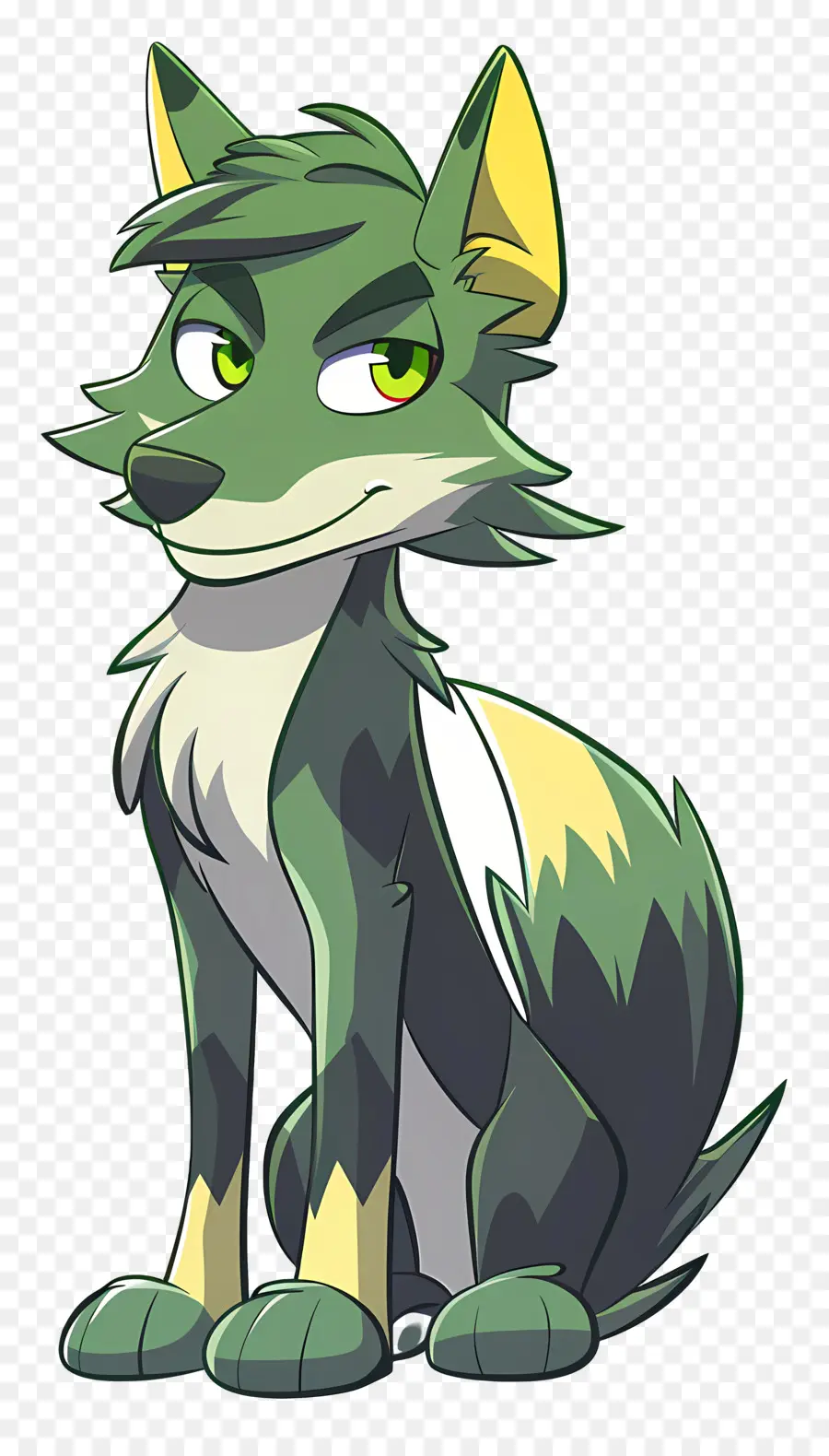 Lobo De Desenho Animado，Raposa Verde PNG