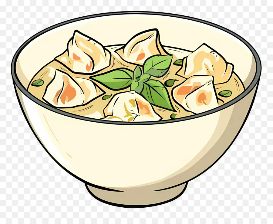 Wonton Sopa，Sopa De Camarão PNG