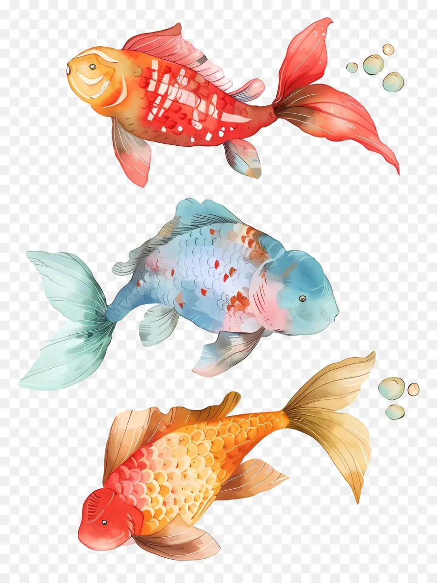 Peixe，Pintura Em Aquarela PNG