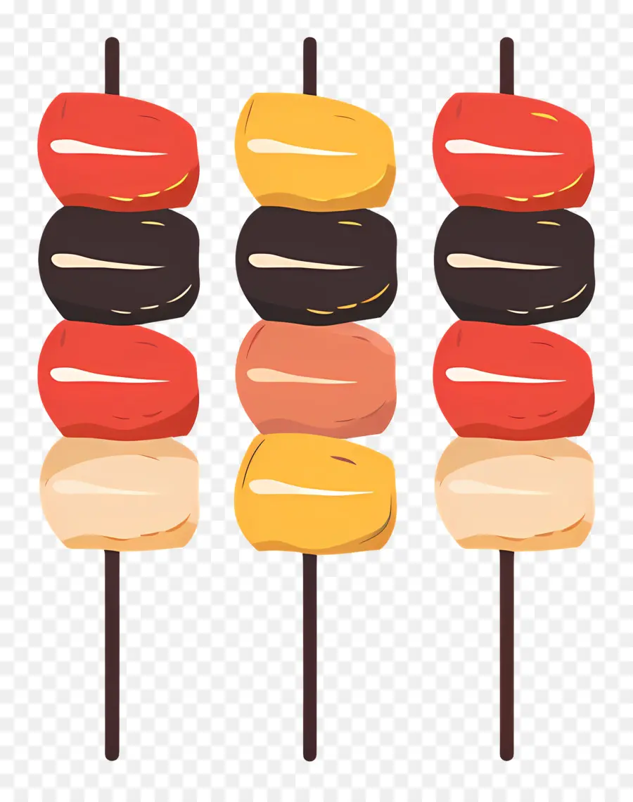 Kebabs，Donuts Coloridos PNG