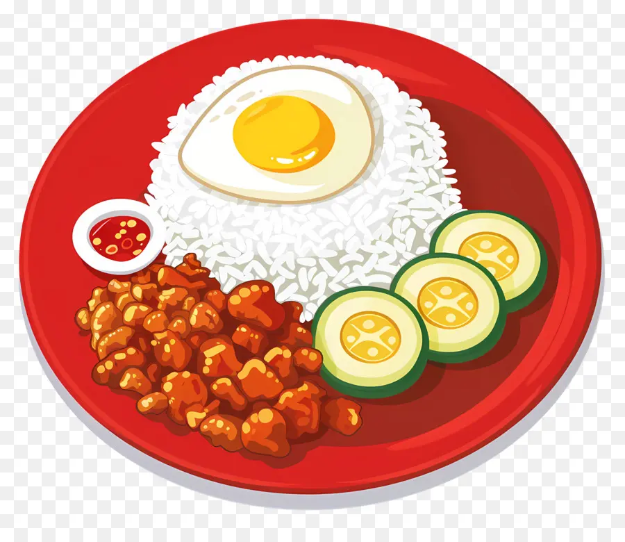 Nasi Lemak，Ovo Frito PNG