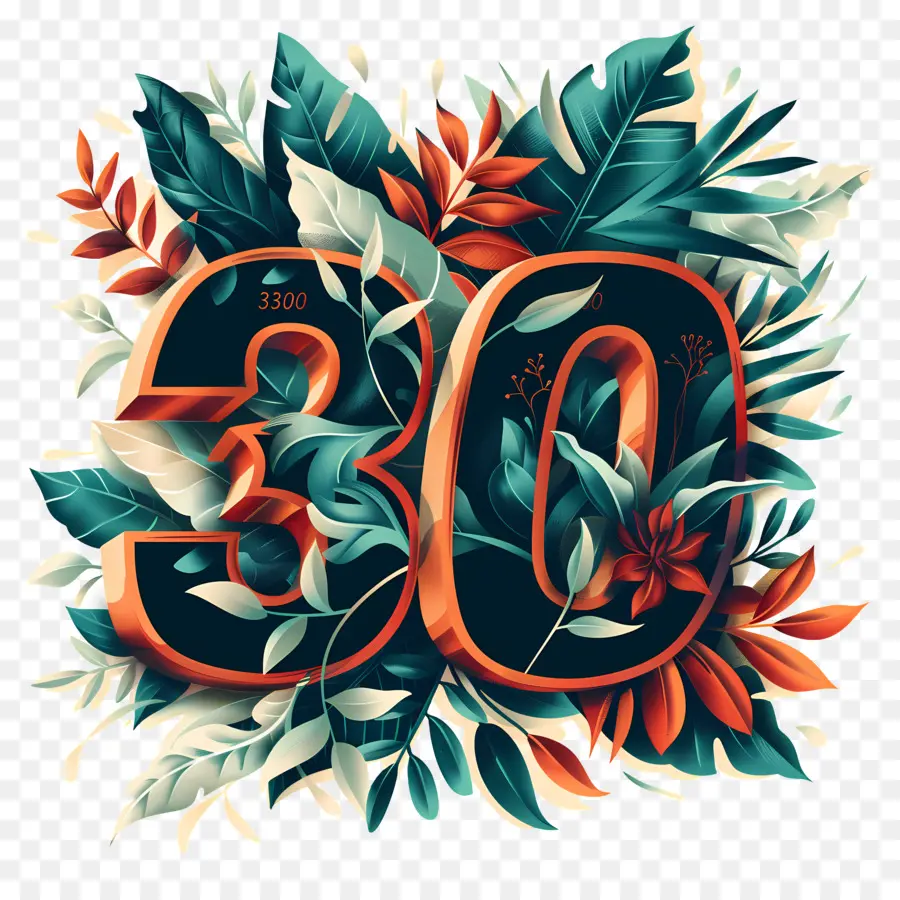 Número 30，Arranjo Floral PNG