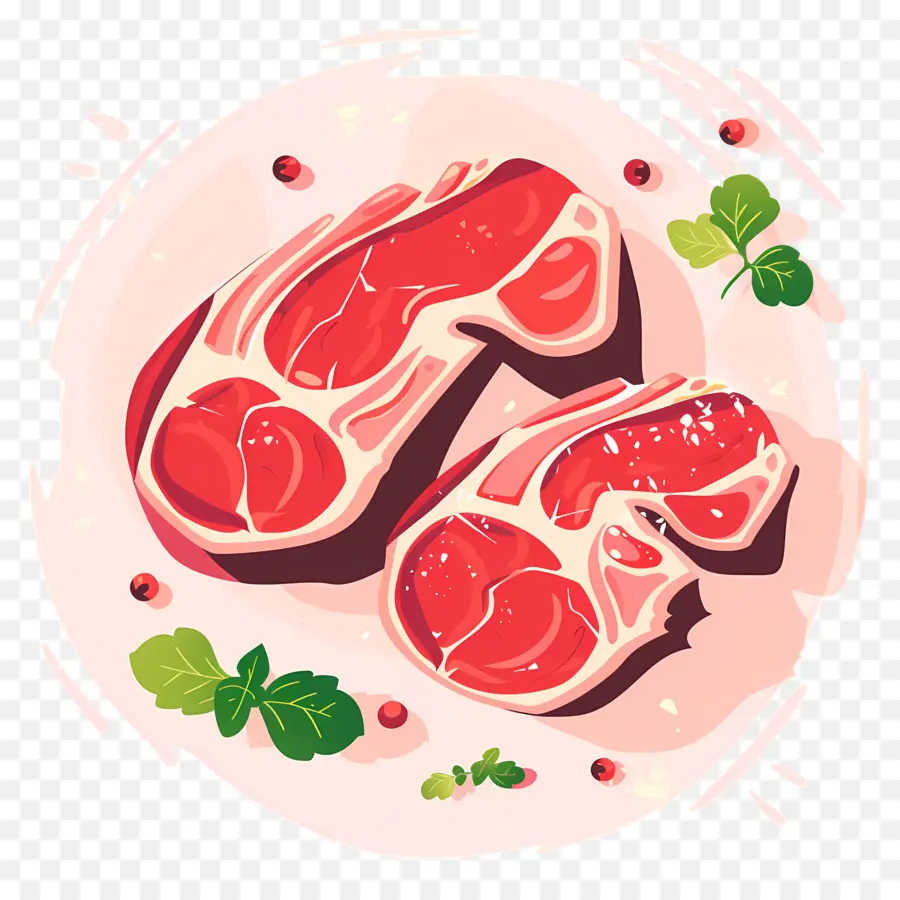 Costeletas De Porco，A Carne Crua PNG