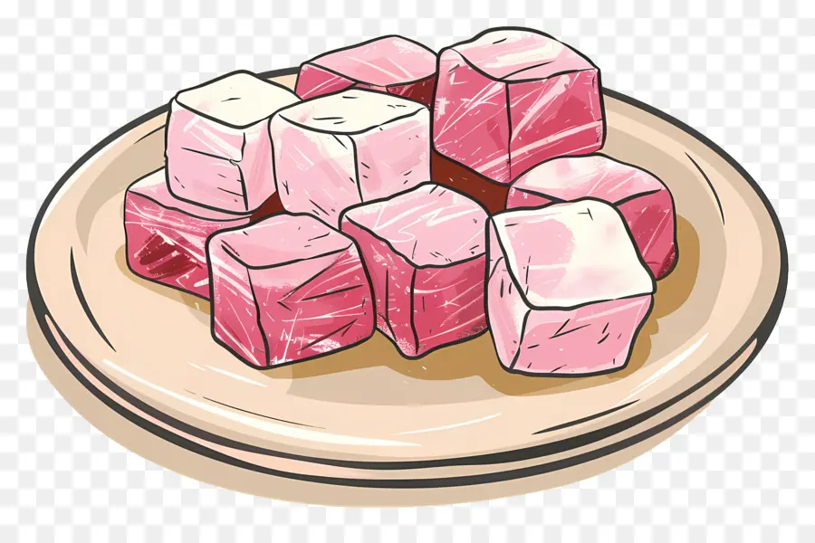 Turkish Delight，Cubos De Açúcar Rosa PNG