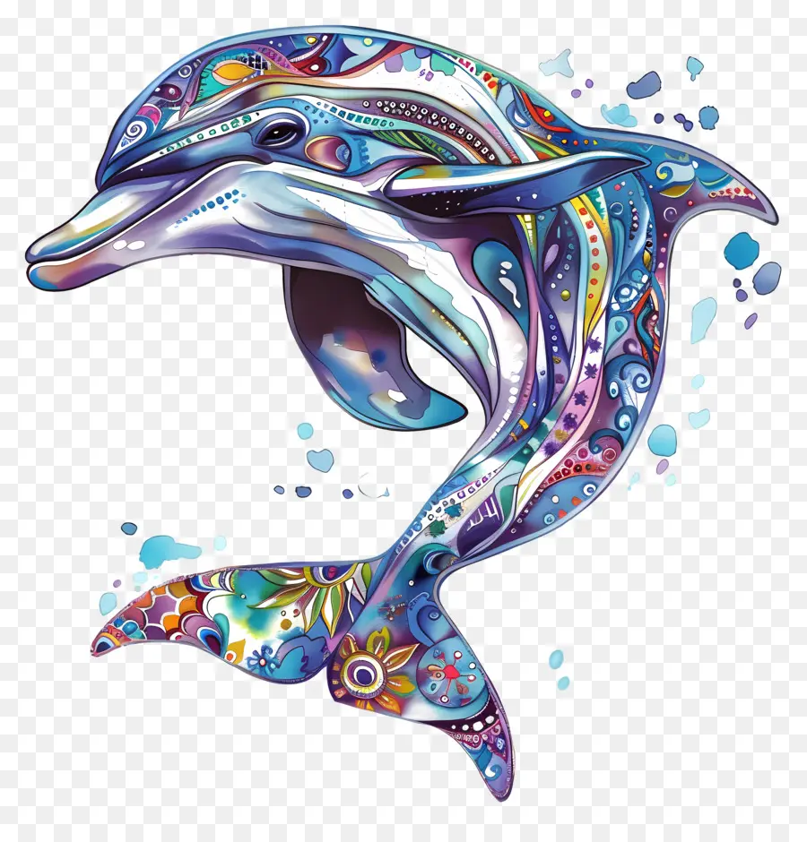 Dolphin，Pintura Digital PNG